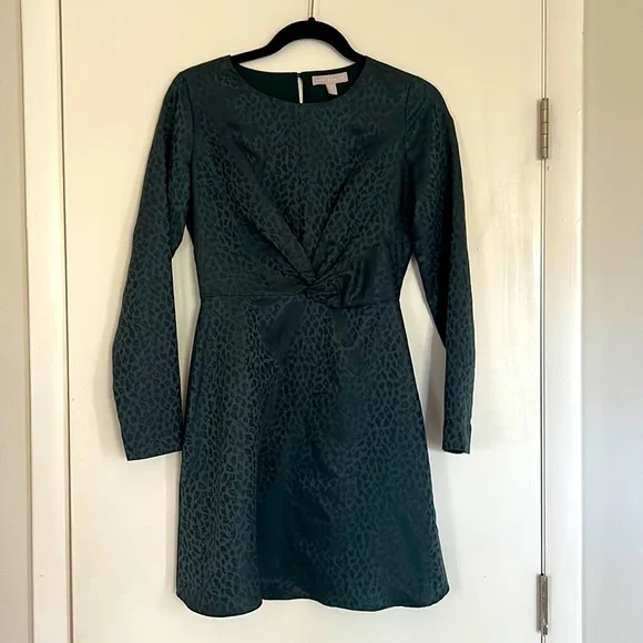 Chelsea28 Dresses | Chelsea28, Xs, Dark Green With Leopard Print Twist-Up Long-Sleeve Dress. | Color: Green | Size: Xs | Amandahoff1727's Closet Chelsea28 Dresses | Chelsea28, Xs, Dark Green With Leopard Print Twist-Up Long-Sleeve Dress. | Color: Green | Size: Xs | Amandahoff1727's Closet